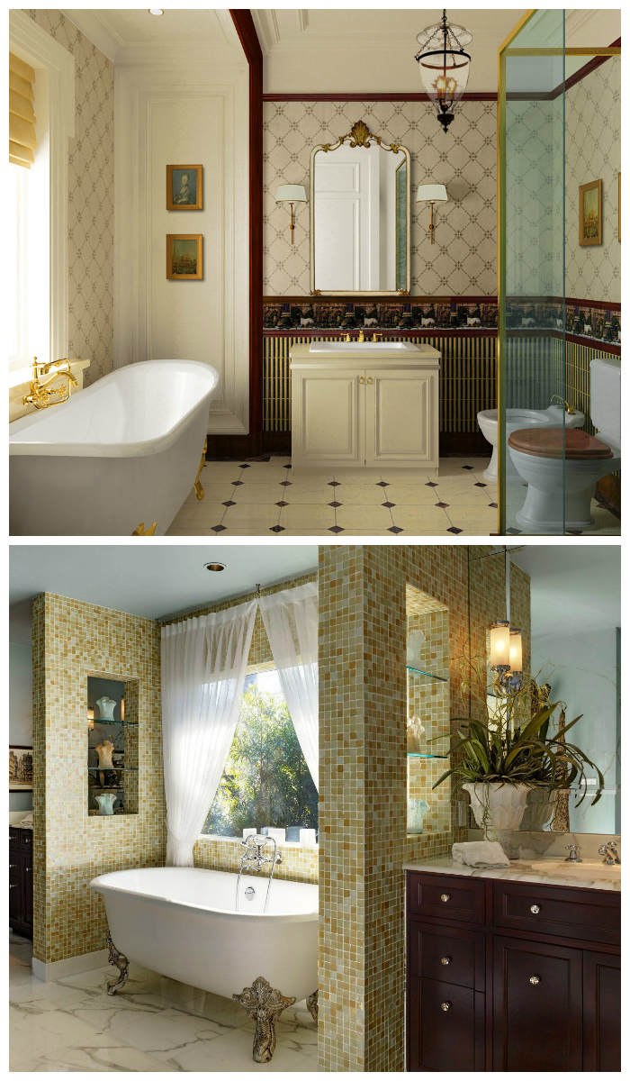 Дизайн ванной в классическом стиле