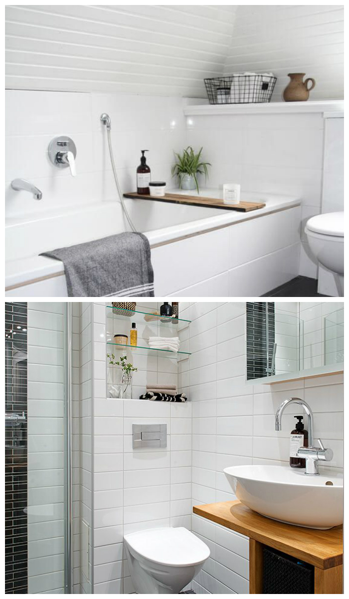 Дизайн ванной комнаты в скандинавском стиле, фото