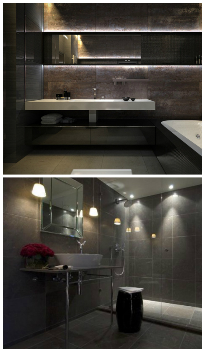 Дизайн ванной комнаты в урбанистическом стиле, фото