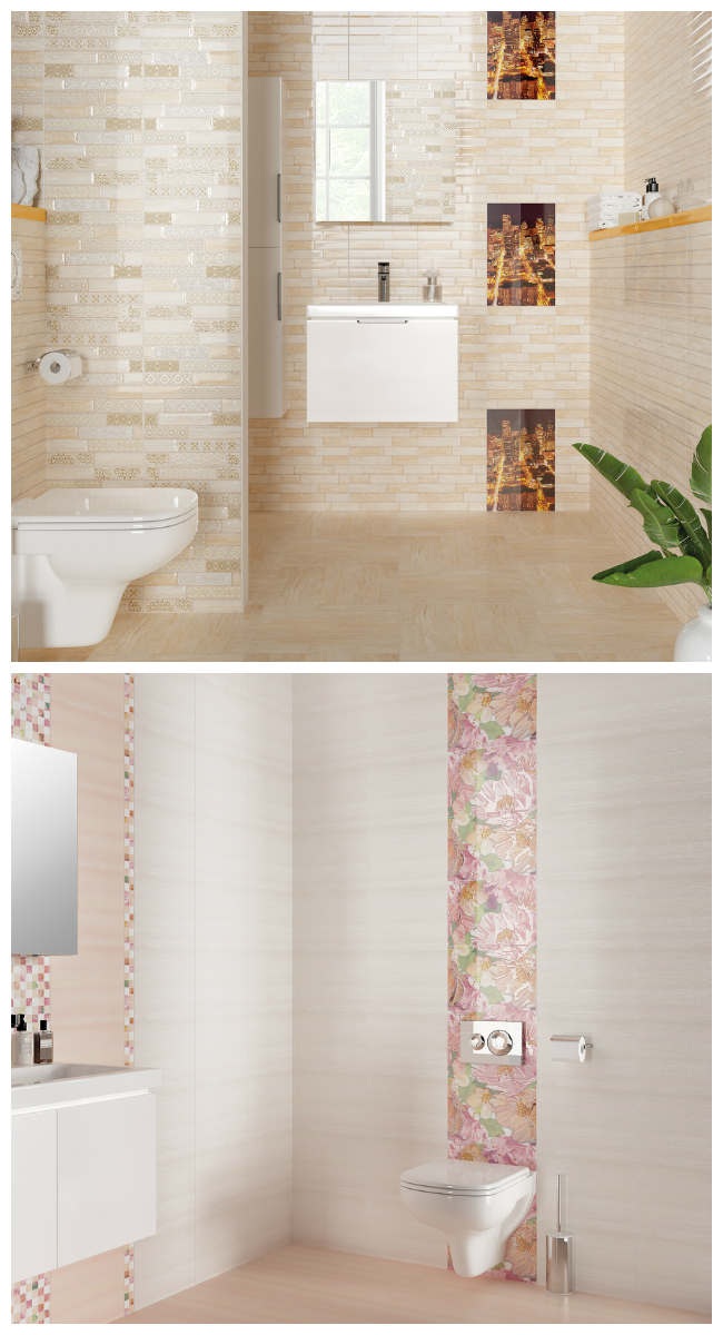 Каталог кафельной плитки для ванной: дизайн интерьера, фото