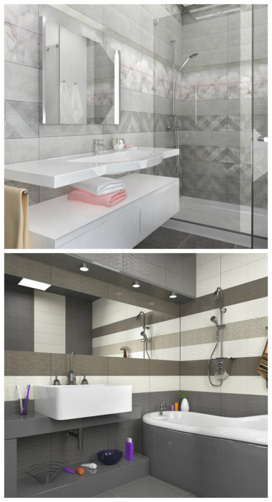 Дизайн плитки в ванной 2016