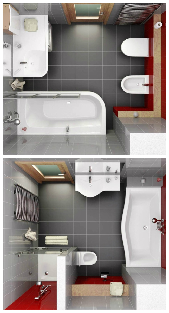 Планировка ванной комнаты совмещенной с туалетом фото 4 кв м