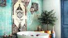vannaya komnata v stile boho shik 24 140x80 - Дизайн ванной в зелёном цвете. Возвращаемся к природе