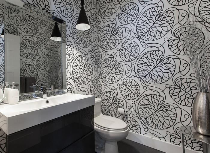 dizajn vannoj komnaty v chyorno belom tsv 20 - 100 вариантов дизайна ванной в черно белом цвете