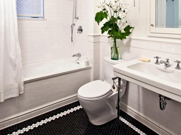 dizajn vannoj komnaty v chyorno belom tsv 21 - 100 вариантов дизайна ванной в черно белом цвете