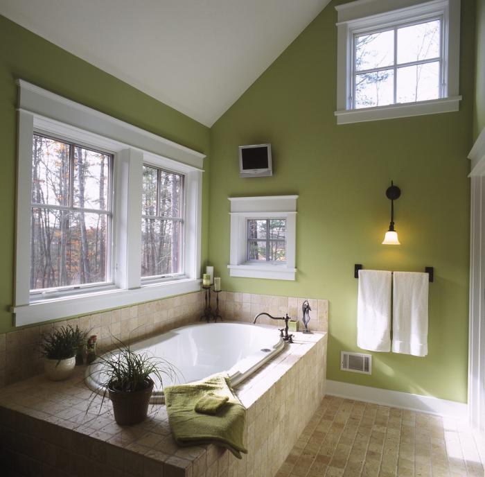 dizajn vannoj v zelyonom tsvete 14 - Дизайн ванной в зелёном цвете. Возвращаемся к природе