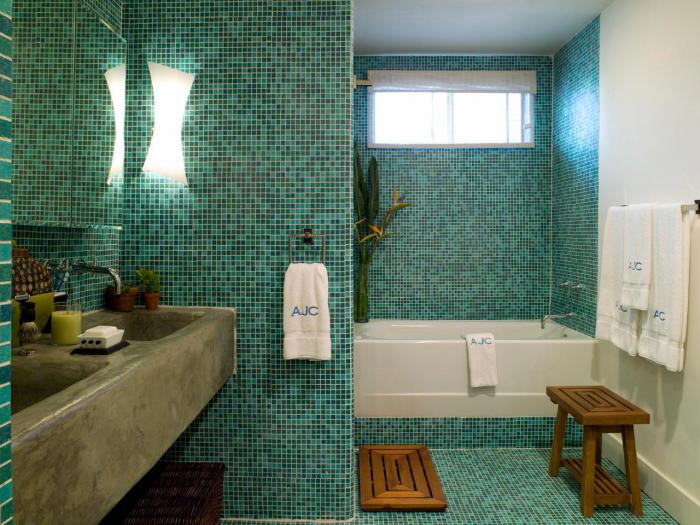dizajn vannoj v zelyonom tsvete 3 - Дизайн ванной в зелёном цвете. Возвращаемся к природе