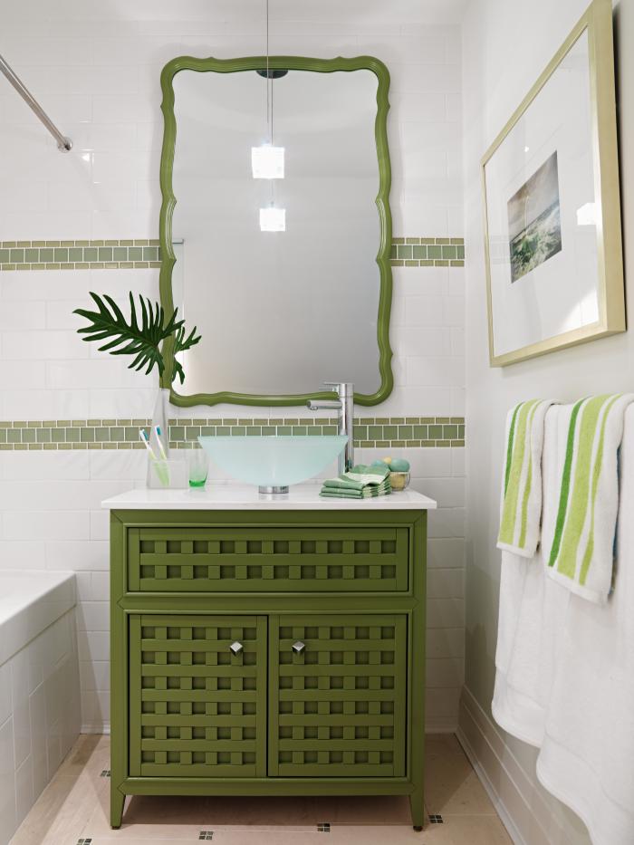 dizajn vannoj v zelyonom tsvete 33 - Дизайн ванной в зелёном цвете. Возвращаемся к природе