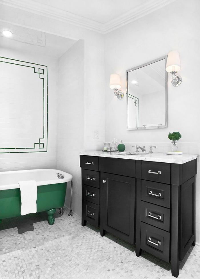 dizajn vannoj v zelyonom tsvete 40 - Дизайн ванной в зелёном цвете. Возвращаемся к природе
