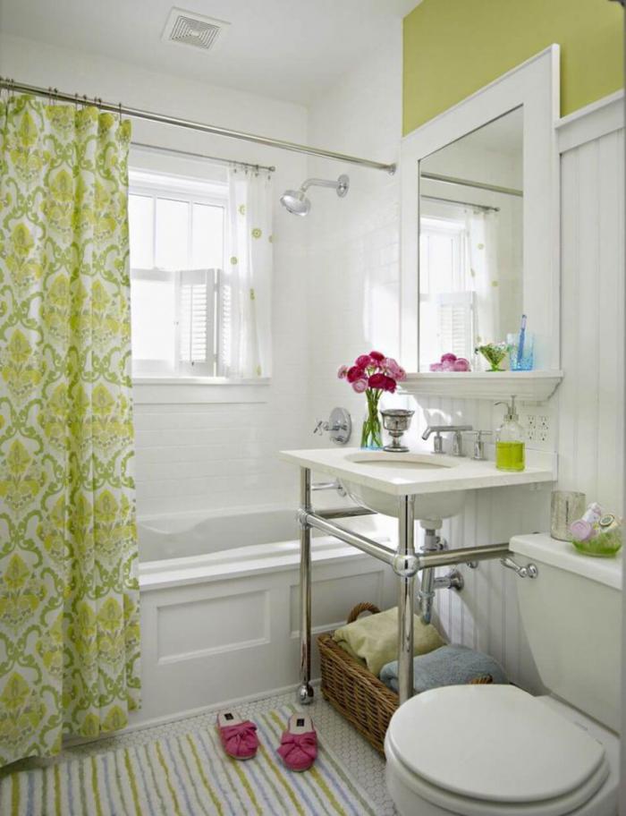 dizajn vannoj v zelyonom tsvete 43 - Дизайн ванной в зелёном цвете. Возвращаемся к природе