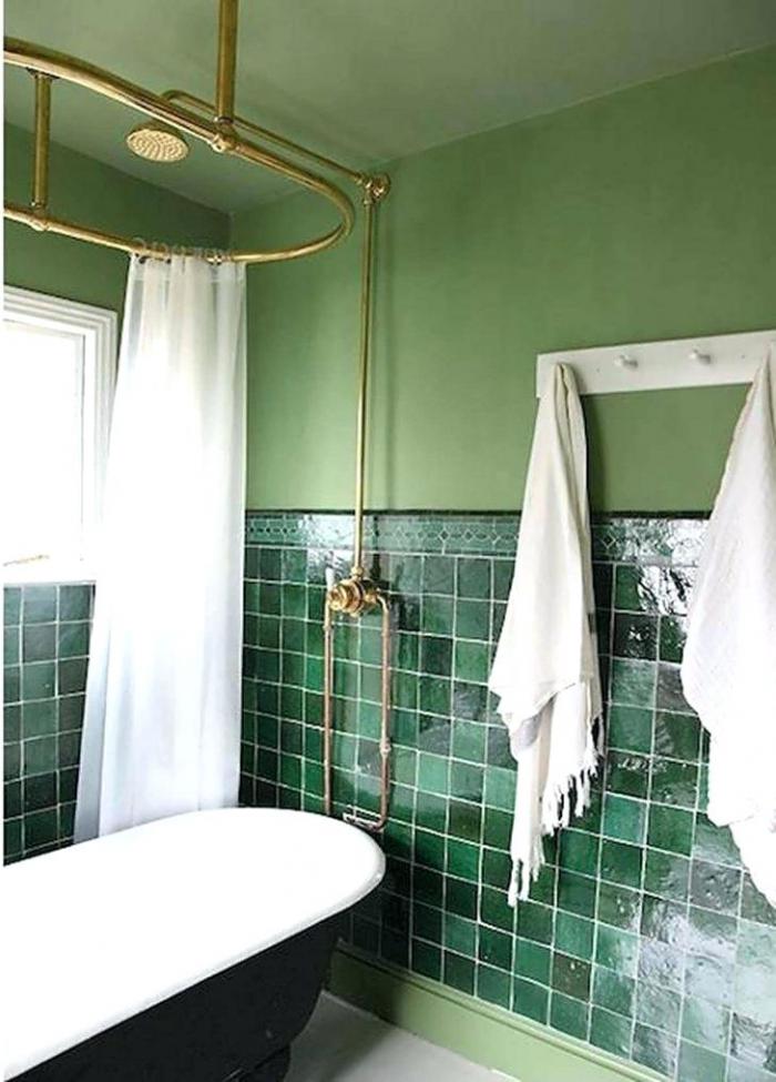 dizajn vannoj v zelyonom tsvete 7 - Дизайн ванной в зелёном цвете. Возвращаемся к природе