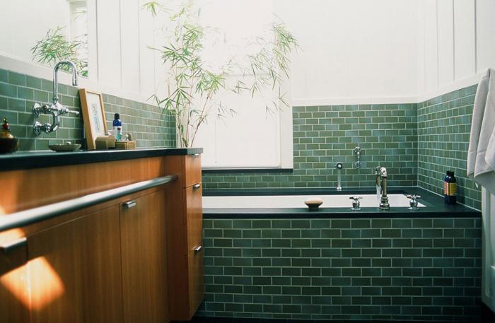 dizajn vannoj v zelyonom tsvete 70 - Дизайн ванной в зелёном цвете. Возвращаемся к природе