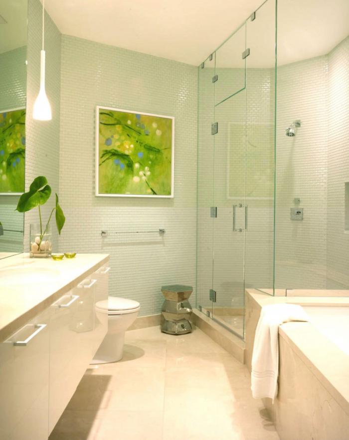 dizajn vannoj v zelyonom tsvete 95 - Дизайн ванной в зелёном цвете. Возвращаемся к природе