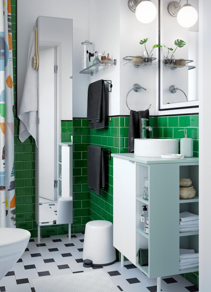 dizajn vannoj v zelyonom tsvete 97 - Дизайн ванной в зелёном цвете. Возвращаемся к природе