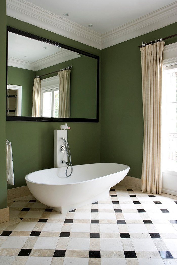 dizajn vannoj v zelyonom tsvete - Дизайн ванной в зелёном цвете. Возвращаемся к природе